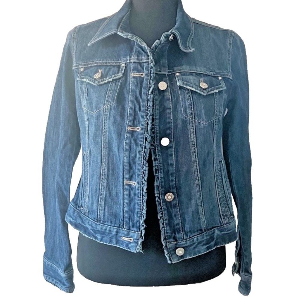 White House Black Market Cropped Denim Jacket
